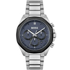 Hugo Boss Cloud 1514015 Men's Silver Steel Watch with Navy Dial & Black Bezel