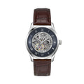 Hugo Boss Principe 1514305 Silver Case Navy Blue Skeleton Automatic Men's Watch
