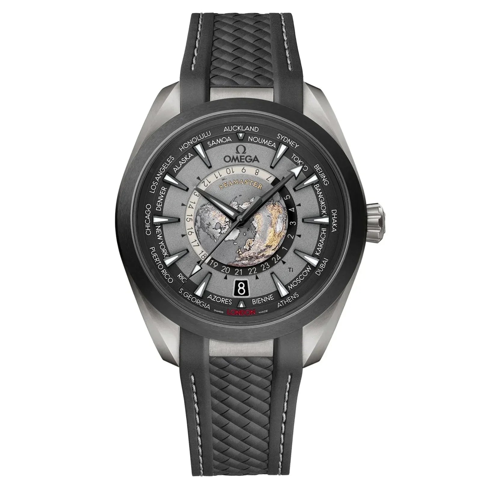 Omega Seamaster Aqua Terra 150M Co-Axial Master Chronometer Gmt Worldtimer 43mm Black