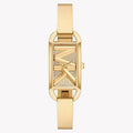 Michael Kors Women's MK Empire Three-Hand Gold-Tone Stainless Steel Logo Bracelet Watch (Model: MK4840), Gold, Modern