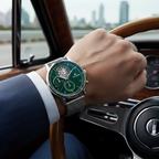 Tommy Hilfiger Men's Multi-Function Watch – Model 1710608 – Silver Mesh Strap – Green Dial