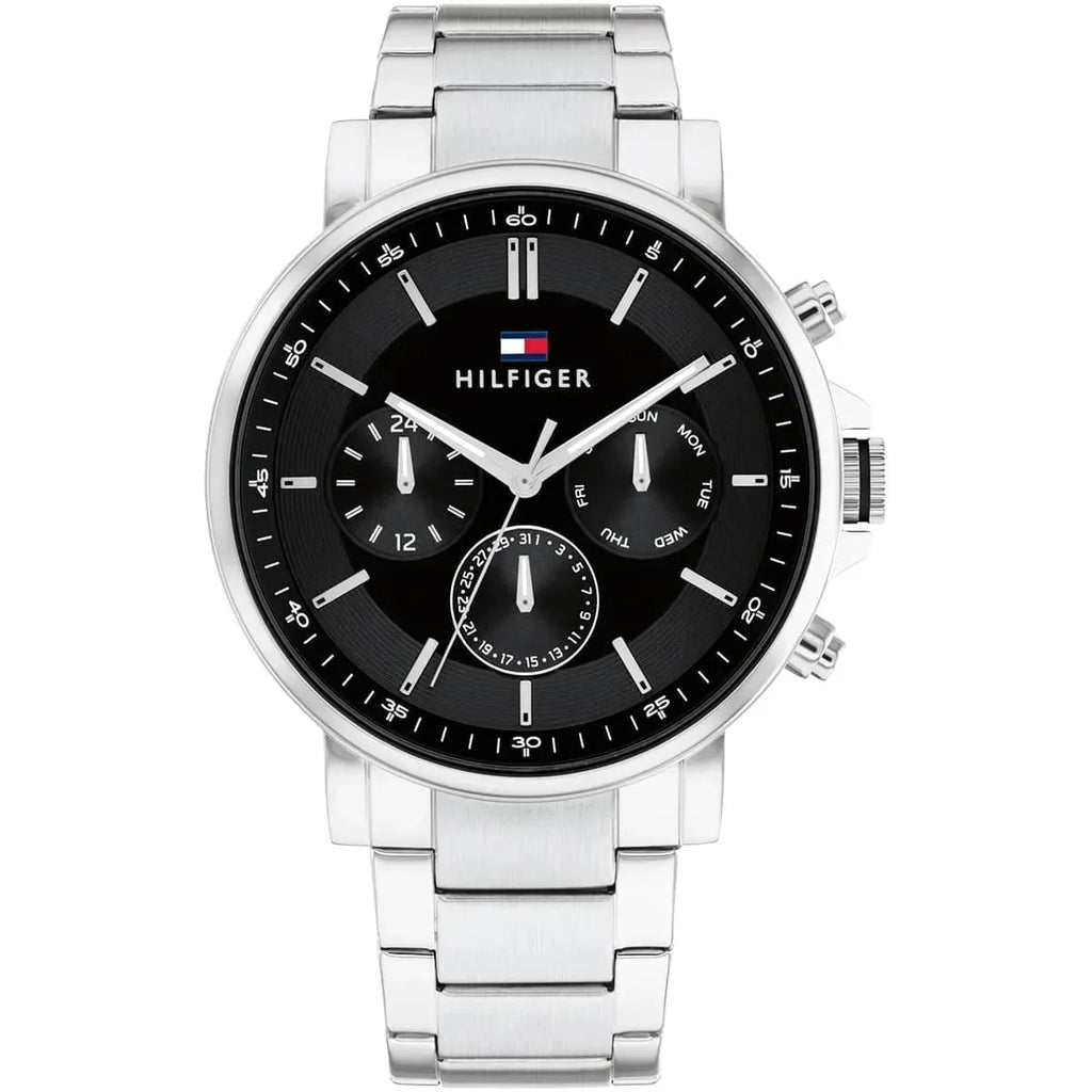 Tommy Hilfiger 1710667 Men’s Chronograph Watch – Black Dial & Stainless-Steel Bracelet
