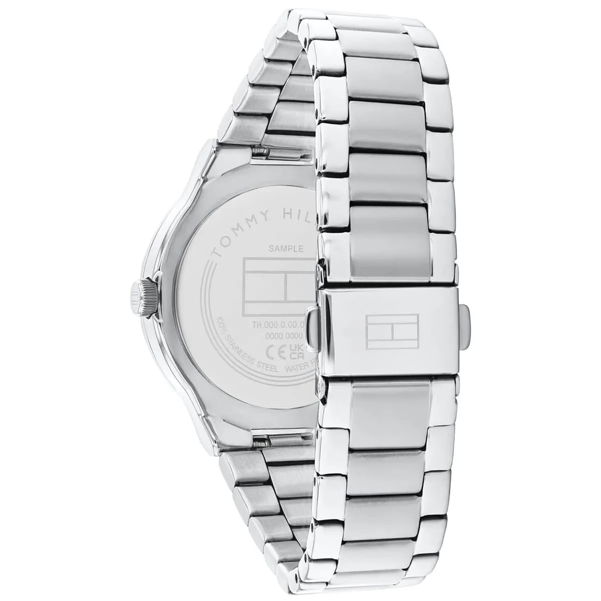 Tommy Hilfiger Ladies Crystal-Accent Watch – Model 1782723 – Silver & Gold Bracelet