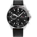 Tommy Hilfiger Larson 1791984 Men’s Multi-Function Black Leather Watch