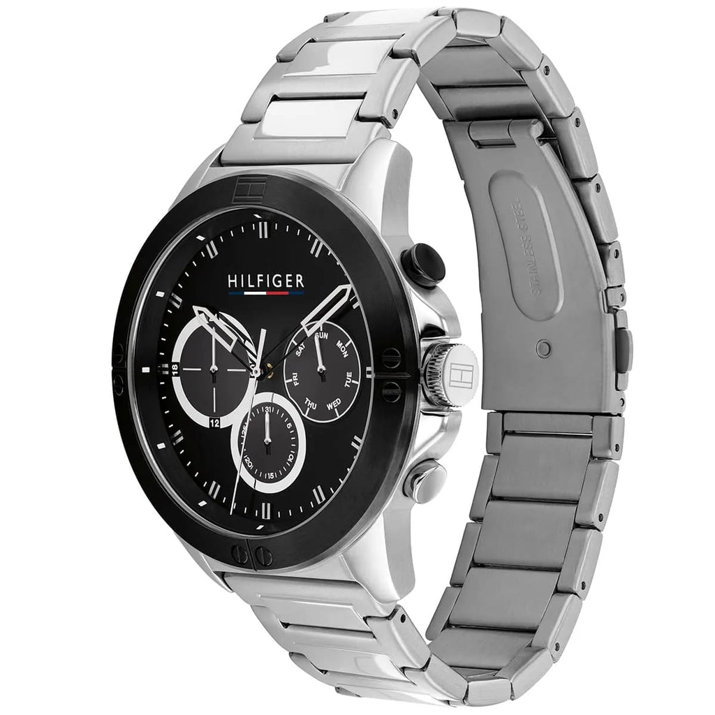 Tommy Hilfiger Harley 1791890 Men’s Black Dial Silver Metal Multi-Function Watch