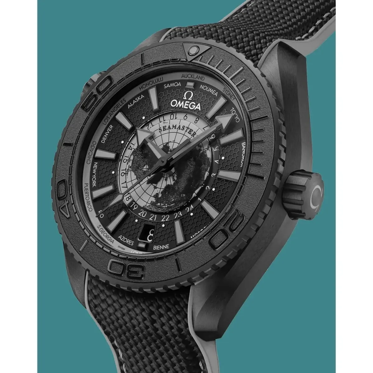 Omega Seamaster Planet Ocean Worldtimer Black