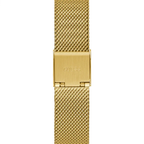 Guess GW0354L5 Square Gold Case Crystal Bezel Green Dial Gold Mesh Women's Watch