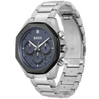 Hugo Boss Cloud 1514015 Men's Silver Steel Watch with Navy Dial & Black Bezel