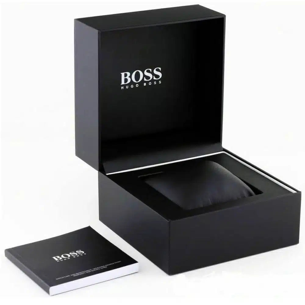 Hugo Boss Skytraveller 1514149 Men's Blue Dial Watch Silver Mesh