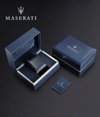 Maserati Epoca R8851118001 Rose Gold Case Blue Dial Brown Leather Watch