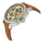 Fossil Original Boyfriend ME3109 Automatic Skeleton Tan Leather Watch