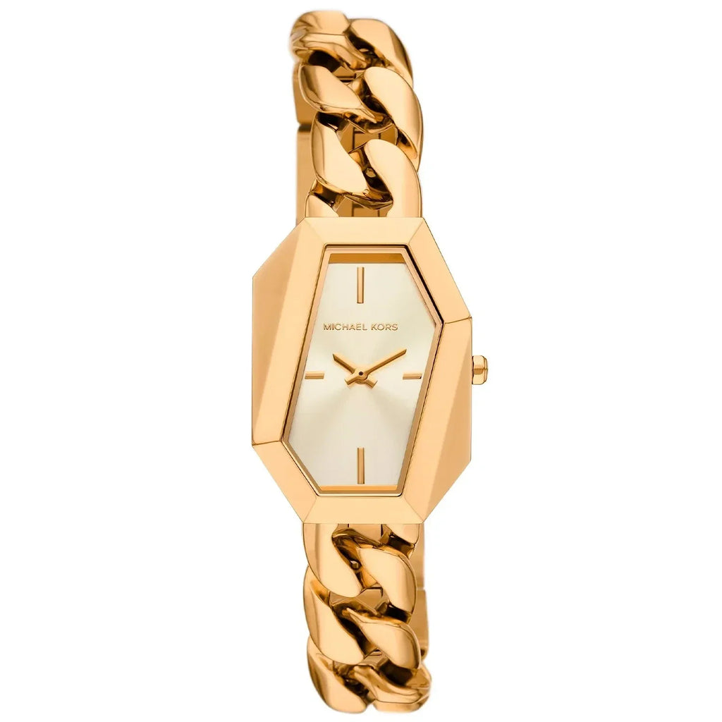 Michael Kors Gia MK4878 Gold-Tone Hexagonal Chain Watch