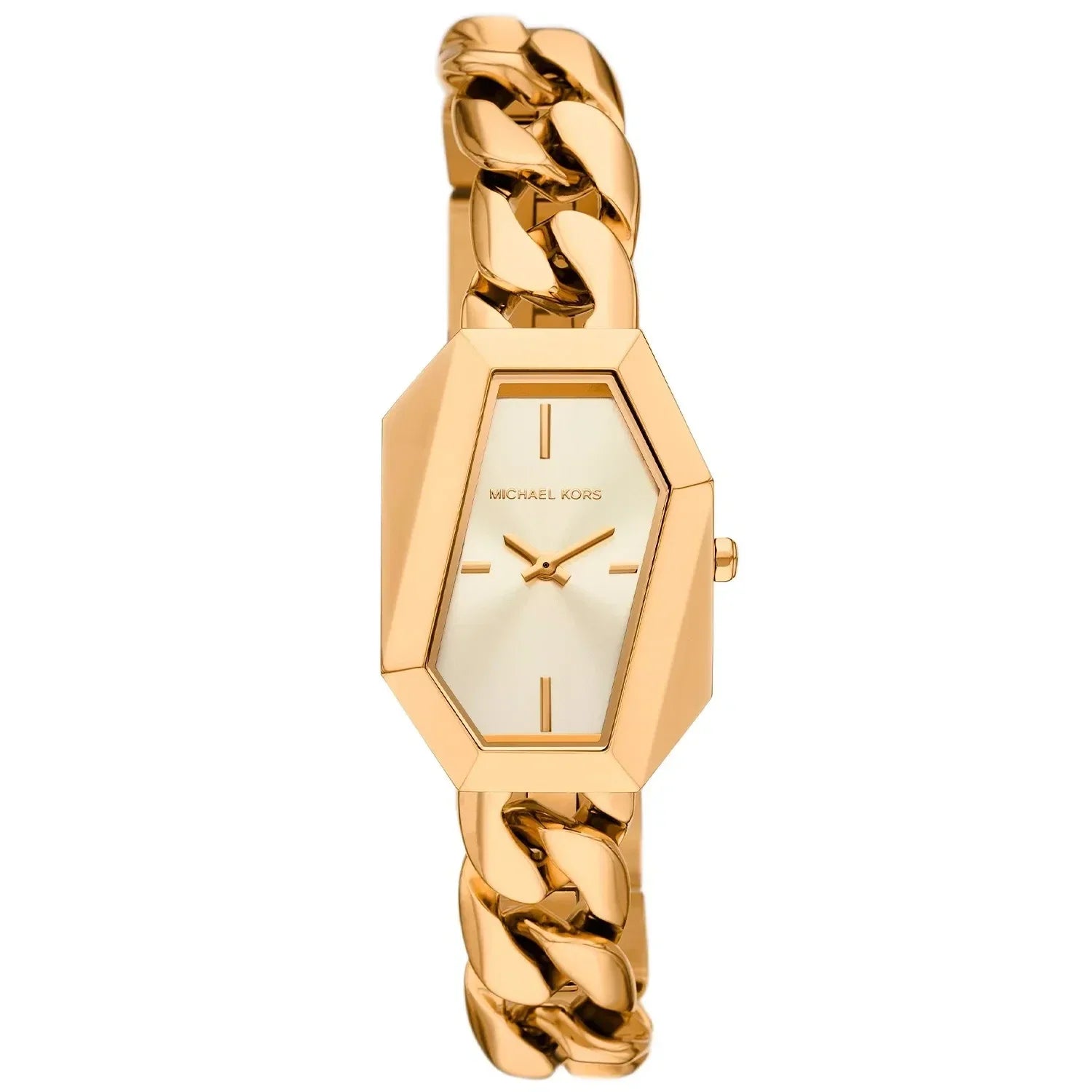 Michael Kors Gia MK4878 Gold-Tone Hexagonal Chain Watch