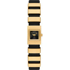 Michael Kors Darrington MK4887 Square Gold Tone Black Leather Women Watch