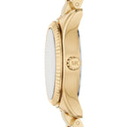Michael Kors Petite Lexington MK7578 Gold Tone Tiger's Eye Dial Watch