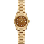 Michael Kors Petite Lexington MK7578 Gold Tone Tiger's Eye Dial Watch