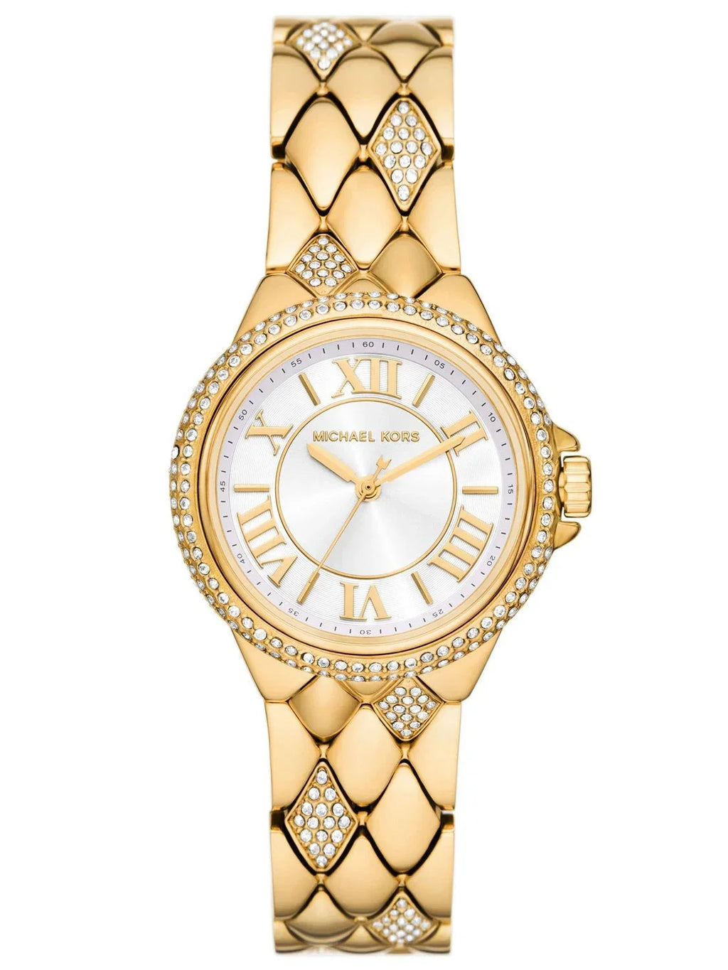 Michael Kors Camille MK4801 Silver White Dial Gold-Tone Stainless Steel Women's Watch
