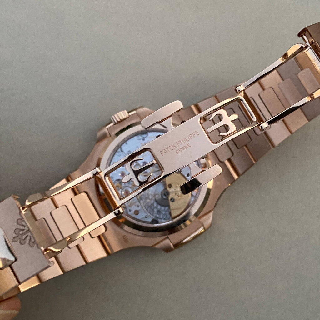 Patek Philippe Nautilus Moonphase Rose Gold Brown Dial 40mm  - watch for men