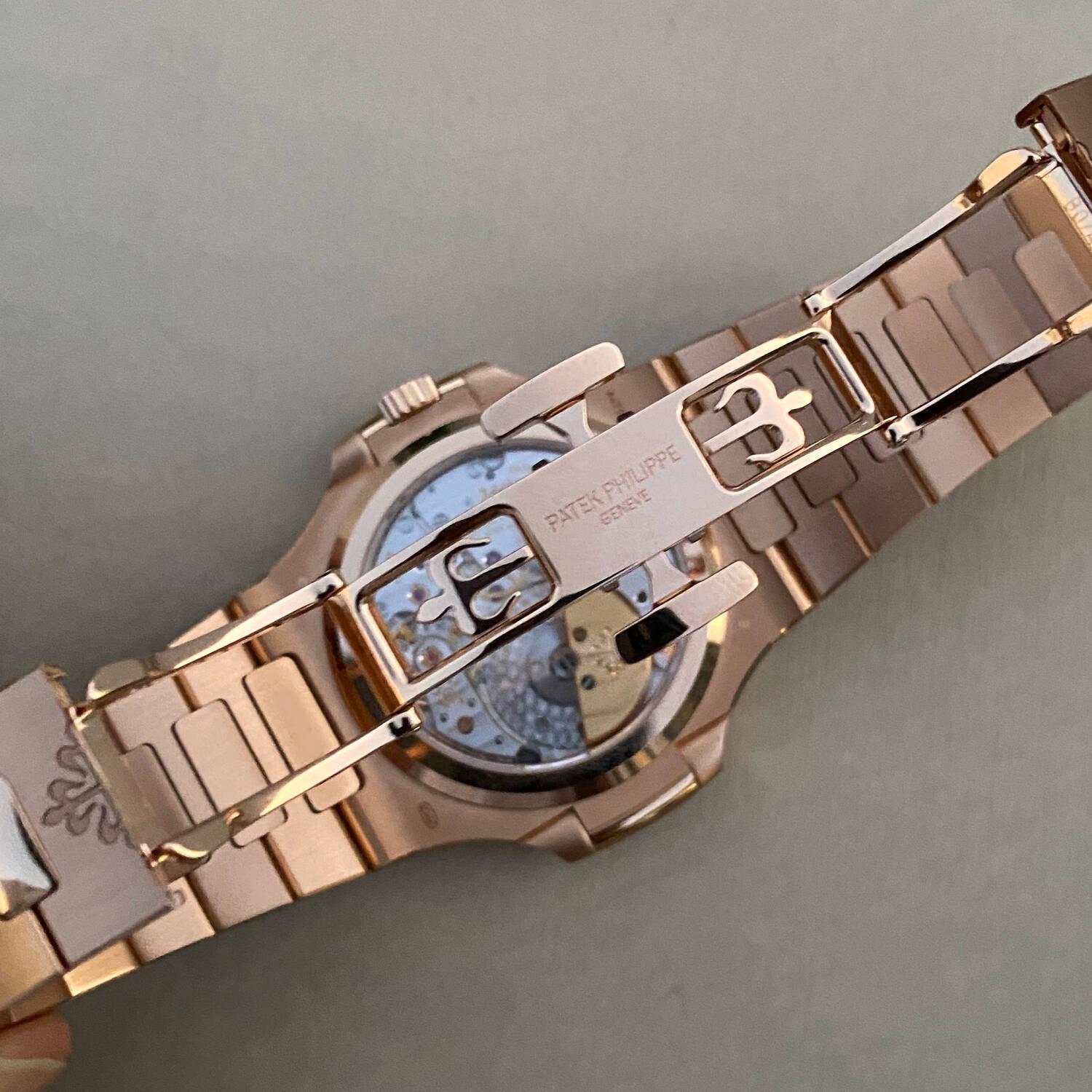 Patek Philippe Nautilus Moonphase Rose Gold Brown Dial 40mm  - watch for men