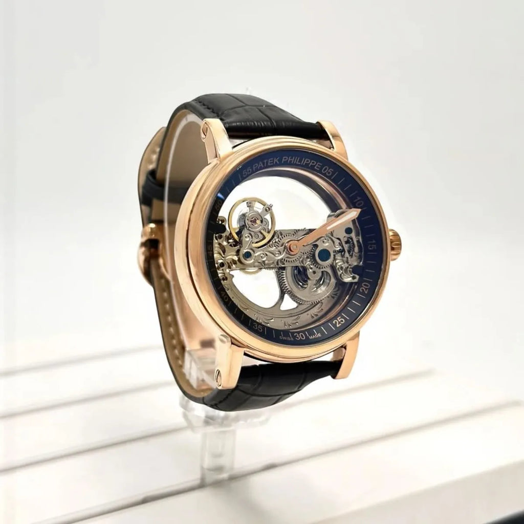 Patek Philippe Men’s Skeleton Dial Rose Gold Tone Watch