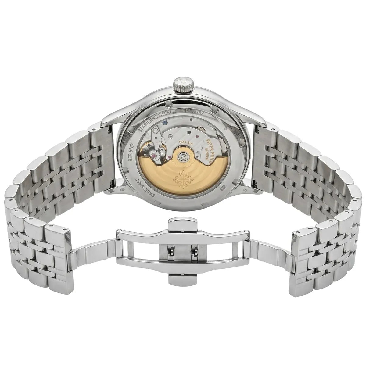 Patek Philippe Men’s Black Textured Dial Open-Heart Watch