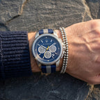 Maserati Royale R8871637001 Silver-Tone Blue Dial Fabric Strap Men's Watch