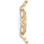 Michael Kors Pyper MK1065 Gold-Tone Watch with White Mother of Pearl Dial