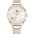 Tommy Hilfiger Quinn 1782415 Two-Tone Silver & Rose Gold Semi-Skeleton Women's Watch