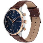 Tommy Hilfiger Jameson 1791798 Rose Gold Case Black Dial Black Leather Men's Watch