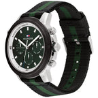 Tommy Hilfiger Banks 1792107 Men's Silver Case Green Dial NATO Strap Watch