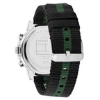Tommy Hilfiger Banks 1792107 Men's Silver Case Green Dial NATO Strap Watch