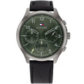 Original Tommy Hilfiger Men's Watch - Olive Green Dial & Black Leather (1791856)