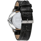Original Tommy Hilfiger Men's Watch - Silver Case & Black Leather (1710391)