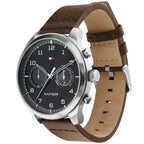Original Tommy Hilfiger Men's Watch - Silver Case & Brown Leather (1791785)
